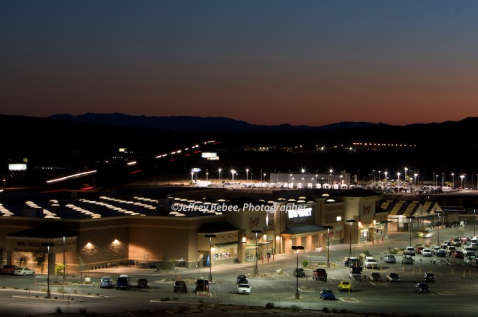 Nevada sunset over Wal-Mart